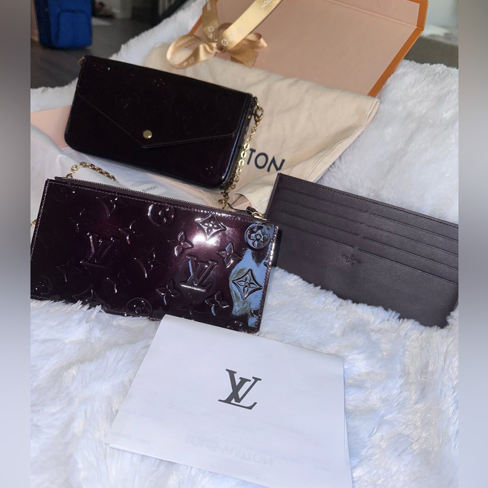 Felicie pochette monogram embossed Vernis calfskin leather